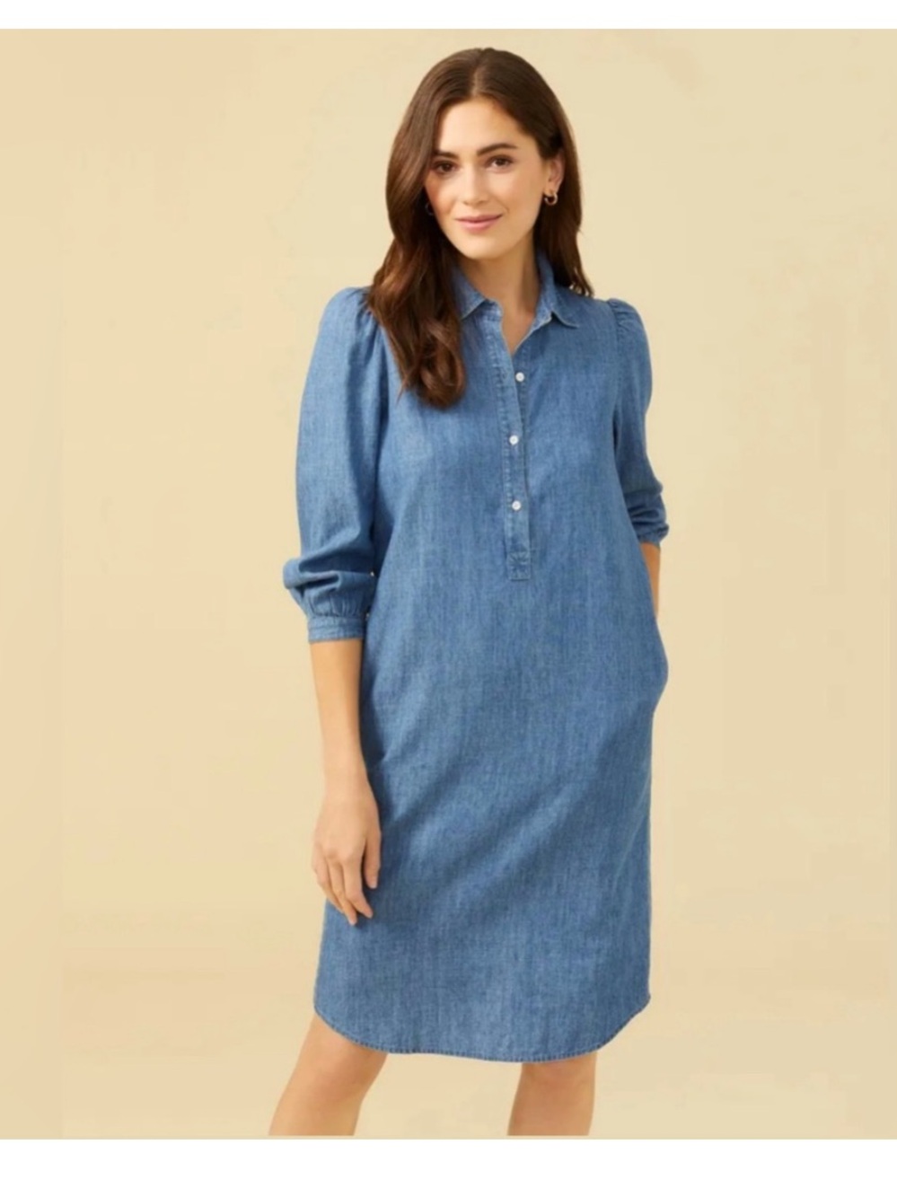 J. McLaughlin Randall Denim Chambray Dress Size small